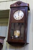 1920's mahogany cased wall clock