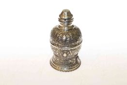 Continental silver pomander, chased with foliage, 4.