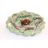 Portuguese Majolica dish with snake,