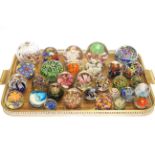 Collection of glass paperweights