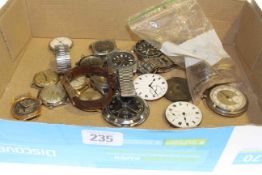 Box of watches and parts