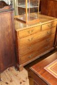 Georgian oak chest of two short above three long drawers on bracket feet,