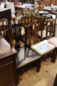 Eight various 19th Century country dining chairs