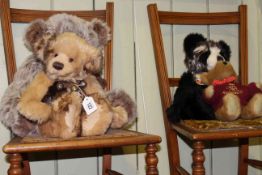 Three Charlie Bears and Orient Express bear