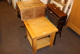 19th Century mahogany drop leaf work table, Edwardian Sutherland table,