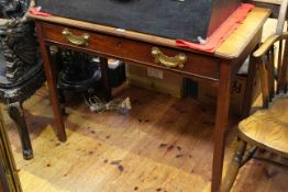 George III mahogany single drawer side table, 96.