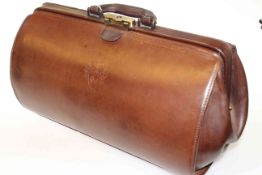 Leather Gladstone bag,