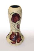 Moorcroft vase, Chocolate Cosmos pattern, trial, dated 29.7.