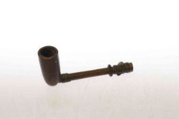 Wooden pipe with tall funnel bowl