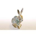 Royal Crown Derby Winter Hare paperweight,