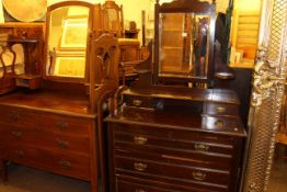 Two late Victorian/Edwardian dressing chests