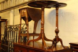 Waring & Gillow mahogany tripod wine table, 19th Century circular occasional table on tripod base,