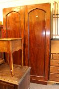 Victorian mahogany two door press fitted with four sliding trays above four drawers