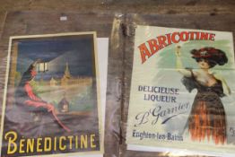 Four French Liquer poster prints