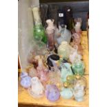 Collection of Caithness and other glass vases, bowls, atomisers,