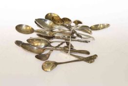 Collection of silver spoons, 7.