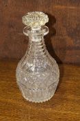 Antique crystal decanter and stopper