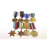 Group of four WWII medals,