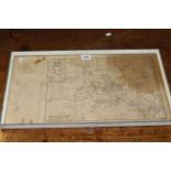 Framed Boer War map,