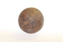 Large iron cannon ball