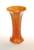 Royal Lancastrian orange glazed octagonal vase