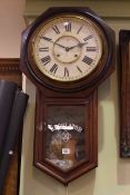 Victorian Ansonia regulator wall clock