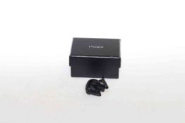Lalique glass black seated mouse (boxed)