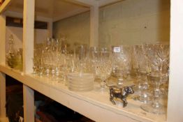 Large collection of crystal and other glass