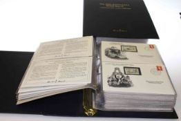 Two albums of The 50th Anniversary World War II Commemorative Covers Collection