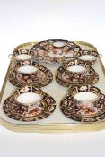 Nineteen pieces of Royal Crown Derby Imari pattern teaware