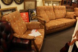Ercol Gina Golden Dawn three seater settee and chair