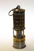 Wolfs miners lamp, stamped Patent C.