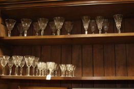 Suite of thirty six pieces of Waterford Crystal glassware including champagne flutes,
