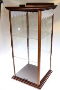 Mahogany and glazed table top display cabinet