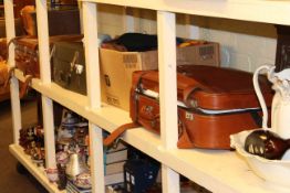 Three cases and box of assorted linen and soft goods