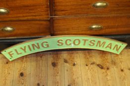 Flying Scotsman cast metal sign