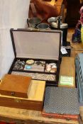 Silver-plate, jewellery, chess pieces,