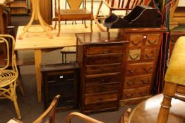 Two hardwood chests of drawers,