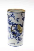 Chinese blue and white sleeve vase,