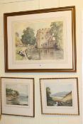 Sturgeon limited edition print, Herdman Smith, two Derwent Water prints,