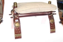 Brass mounted camel stool
