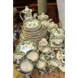 Collection of Masons 'Chartreuse' including teapot, coffee pot, sauce tureen,