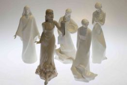 Collection of five Royal Doulton figurines