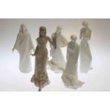 Collection of five Royal Doulton figurines