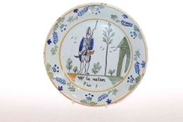 18th Century Faience plate
