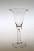 Very large wine glass, with folded foot,