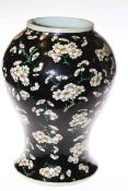 Chinese black ground vase,