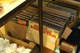 Four boxes of LP records