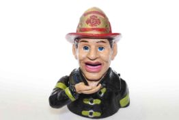 Money box in the form of an American fireman