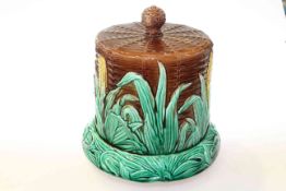 Large Majolica cheese dome,